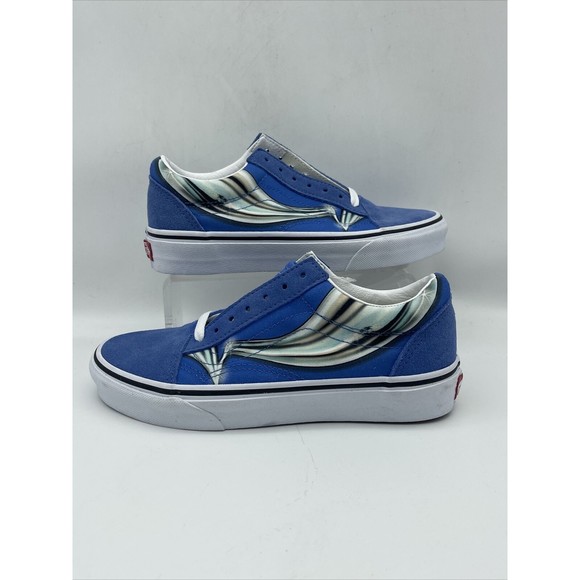 Vans Skate Shoes 721454 Men Size 5 Women’s 6.5 Lace Up Blue White Skateboarding - Picture 2 of 7